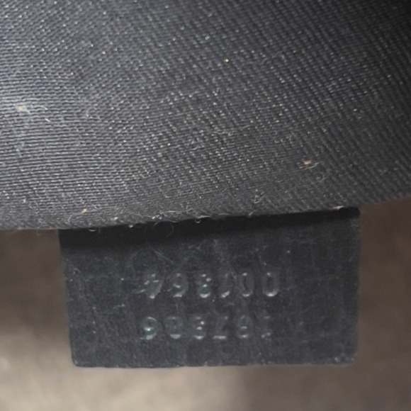 Gucci Vintage Horsebit Hasler Hobo Black GG Monogram Canvas and Leather w/Gold - Picture 5 of 5